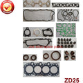 ZD25 ZD25T complete repair Overhaul engine full gasket set kit for Nissan pickup 2.5L