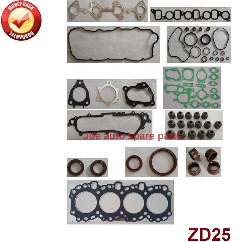 ZD25 ZD25T complete repair Overhaul engine full gasket set kit for Nissan pickup 2.5L