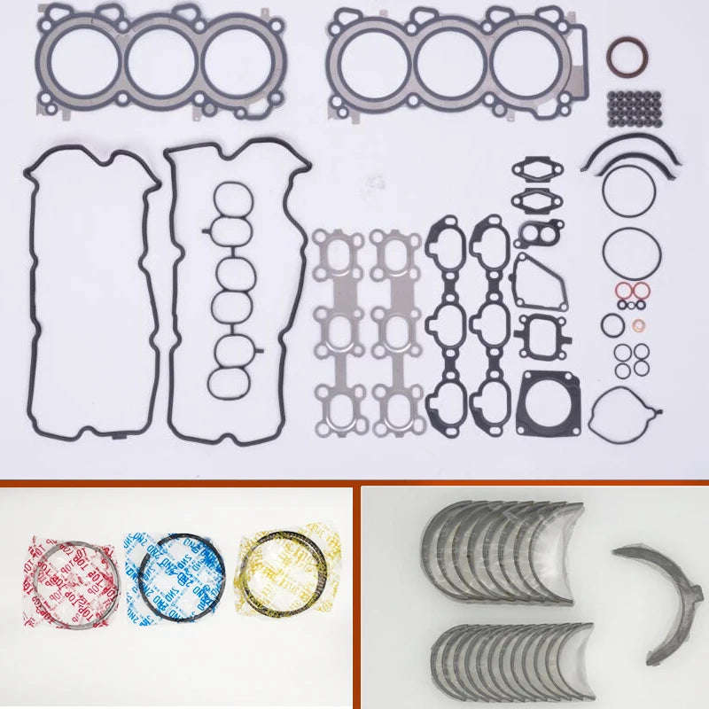 VQ30DE 2987cc Engine Full gasket set kit crankshaft connecting rod bearing piston ring for Nissan Maxima Infiniti I30 A33 3.0L
